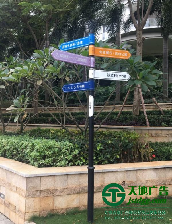 小区多功能导向标识牌制作安装